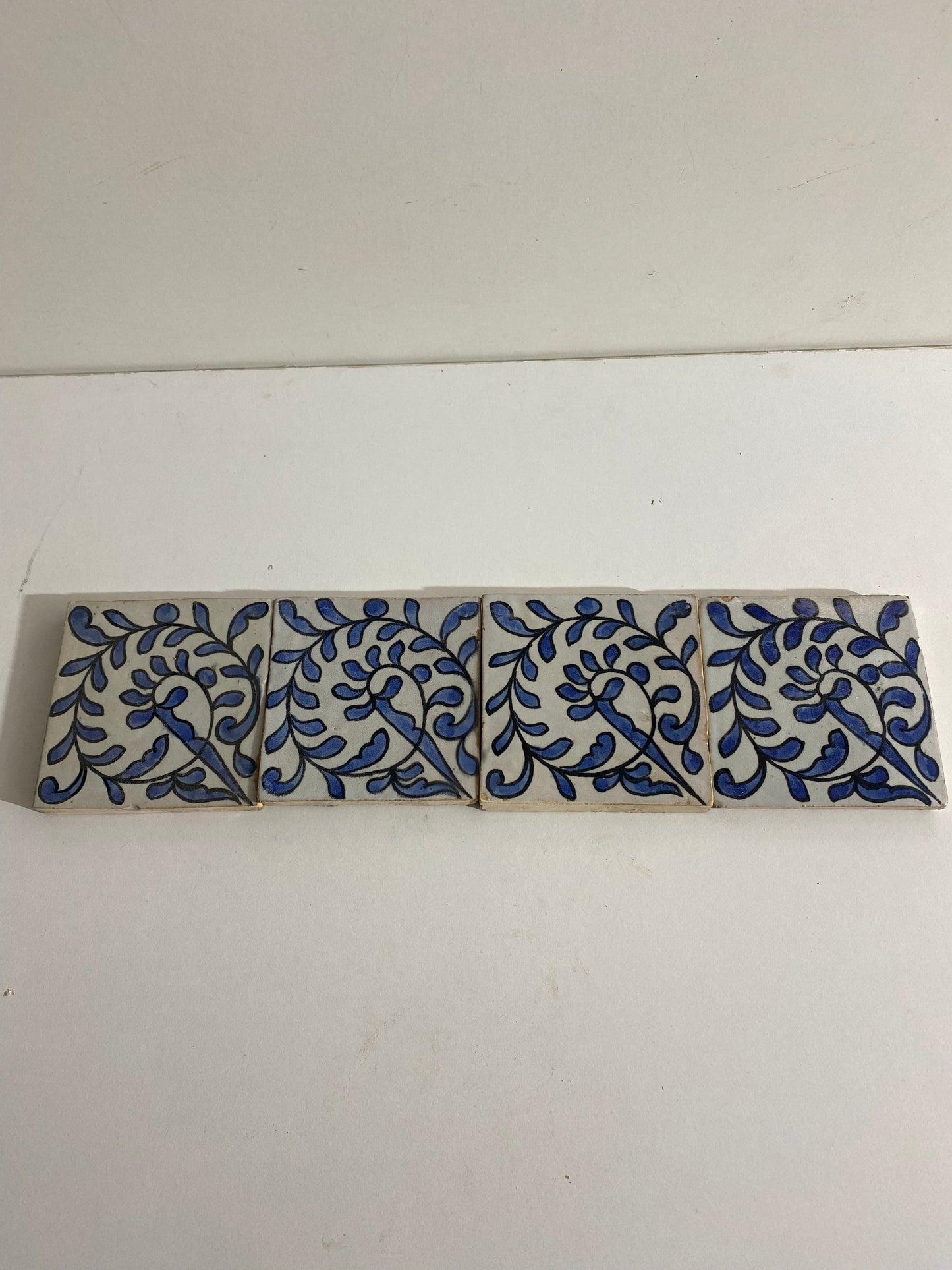 Kitchen Ceramic tiles Hand painted backsplash tiles 4"x4" 100% Handmade for Bathroom built with mid century modern styling pool, remodeling