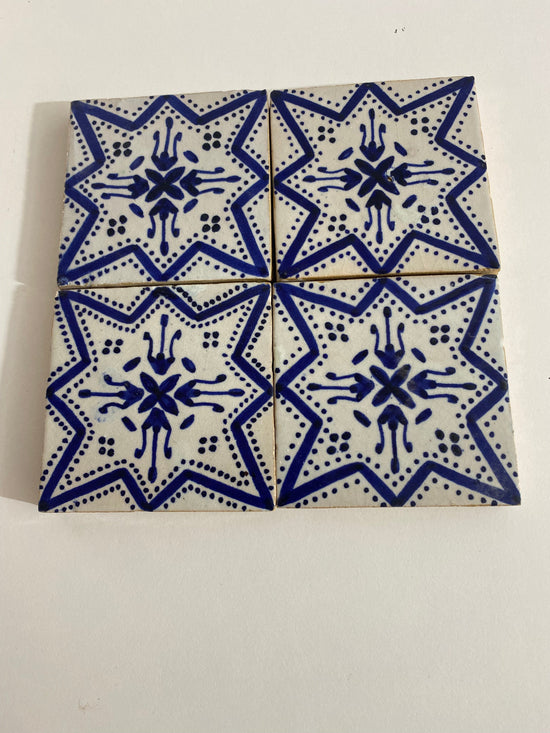 Ceramic tiles Hand painted 4"x4" 100% Handmade for Bathroom Remodeling and kitchen Projects works wall, ground and pool