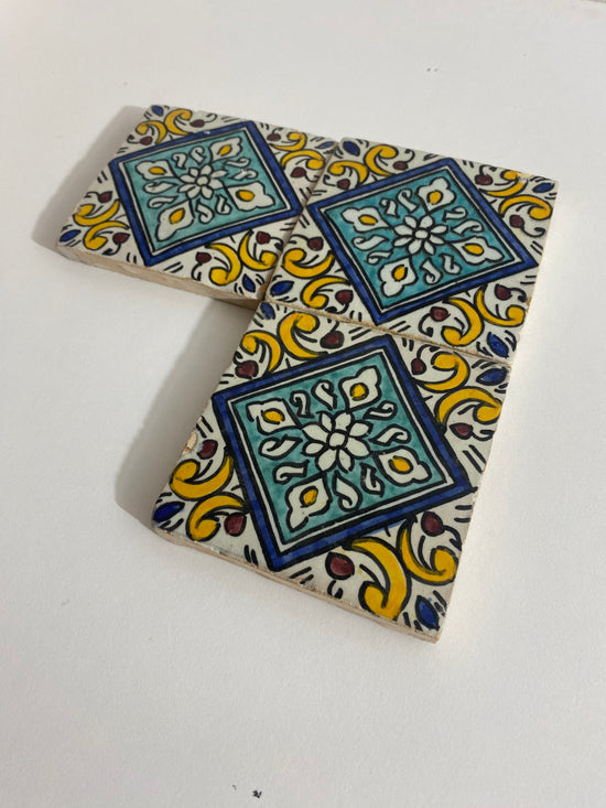 Moroccan Ceramic tiles Hand painted tiles 4"x4" 100% for Bathroom Remodeling and kitchen Projects works wall and ground