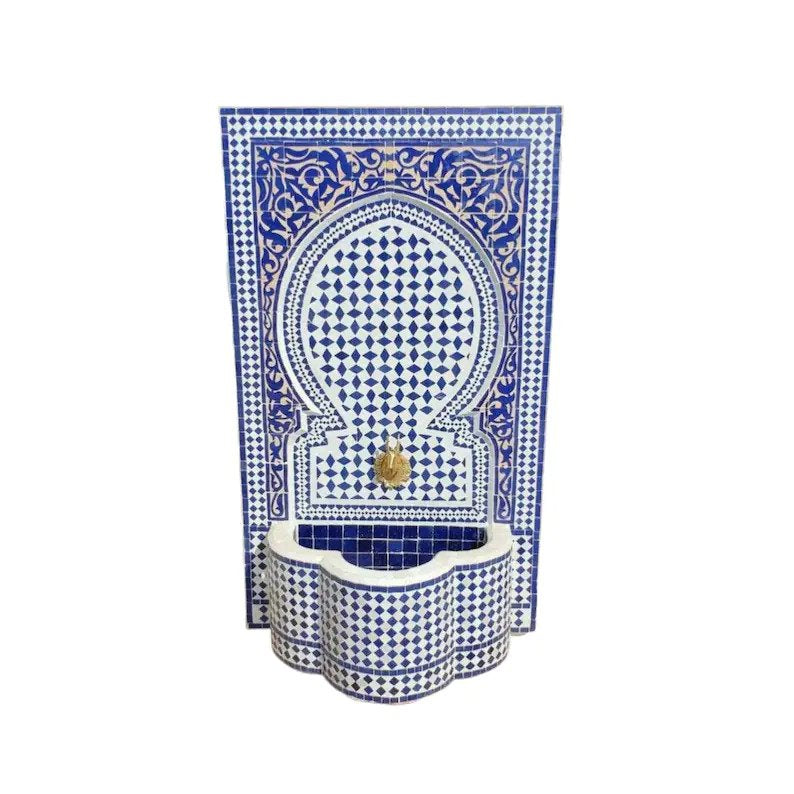 Large Handcrafted Moroccan Tile Water Fountain
