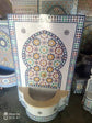 Large Moroccan Zellige Mosaic Tile Water Fountain
